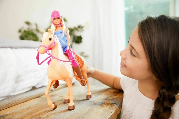BARBIE lalka dżokejka z koniem koń + lalka FXH13