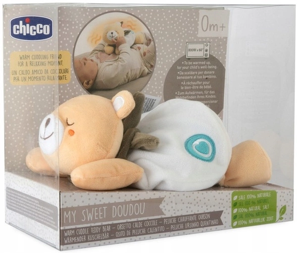 Chicco Miś Ciepluszek Termofor z solą miękki przytulanka hipoalergiczny