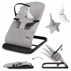 KIDWELL LARO leżaczek bujaczek składany dla niemowląt 2 zabawki pałąk