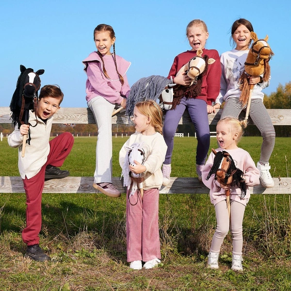 Hobby Horse A4 Koń na kiju Hoppihorse z lejcami akcesoria w zestawie