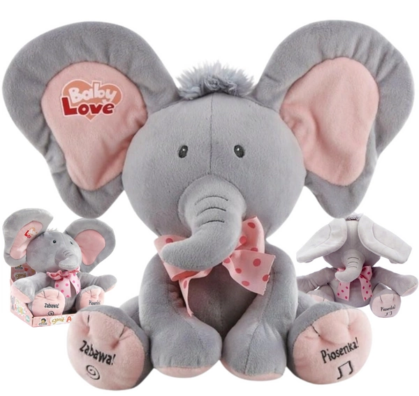 Interaktywny Słonik Akuku Mówi Śpiewa Rusza Uszami