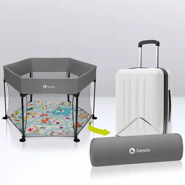 Kojec dla dziecka DUŻY SKŁADANY + torba Lionelo Roel