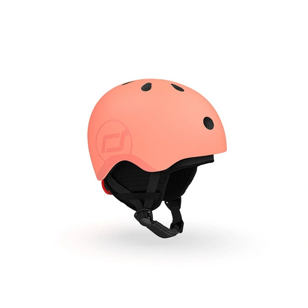 SCOOT AND RIDE kask narciarski S-M dla dzieci regulacja dziecięcy LED Peach