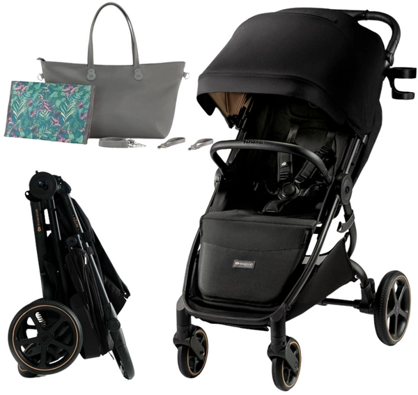 KINDERKRAFT MITZY WÓZEK SPACEROWY do 22kg Duże amortyzowane koła + torba