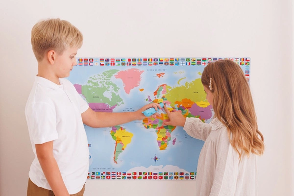 Dumel GLOBUS Mapa Świata Interaktywna UCZY MÓWI 6+ długopis
