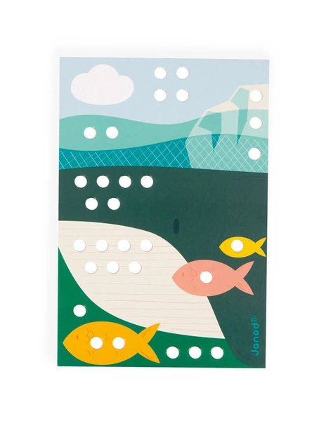 Janod - Układanka drewniana mozaika Zwierzątka 3+