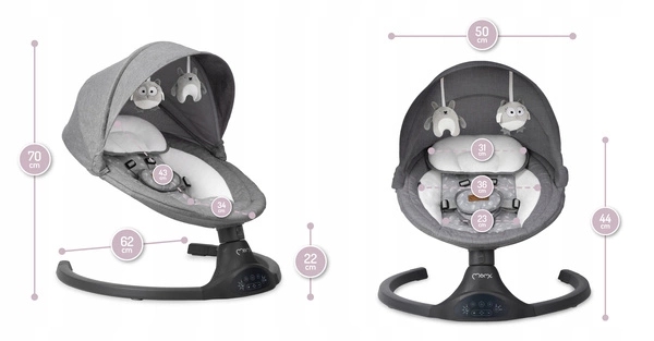 MOMI Lami leżaczek dla niemowląt bujaczek łóżeczko leżaczek