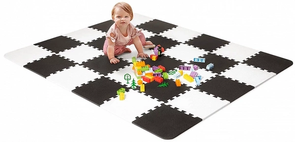 Kinderkraft LUNO Duża Mata Piankowa Puzzle Yellow