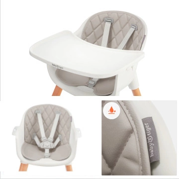 Baby Tiger Krzesełko do karmienia drewniane TINI Grey