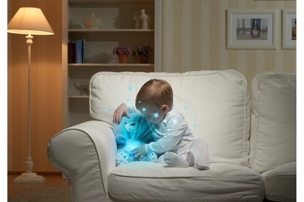 CHICCO MIŚ Pluszowy 3w1 projektor lampka kołysanki