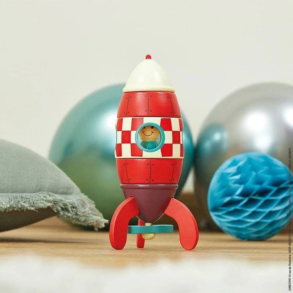 Janod - Rakieta drewniana magnetyczna