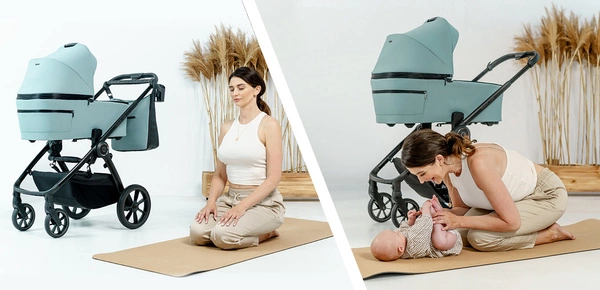 ESPIRO YOGA 117 GRAY ZEN VOICE 2025 wózek spacerowy gondola 2w1 akcesoria