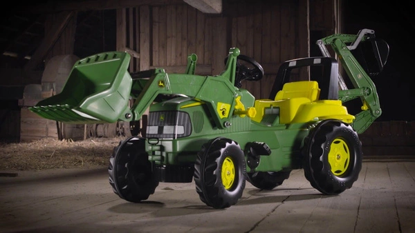 ROLLY TOYS Duży traktor na pedały John Deere ŁADOWACZ + ŁYŻKA