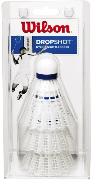 WILSON 3 Lotki Zestaw Lotek do Badmintona Białe