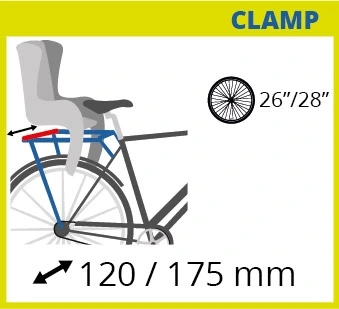 BELLELLI Lotus Clamp fotelik rowerowy na bagażnik