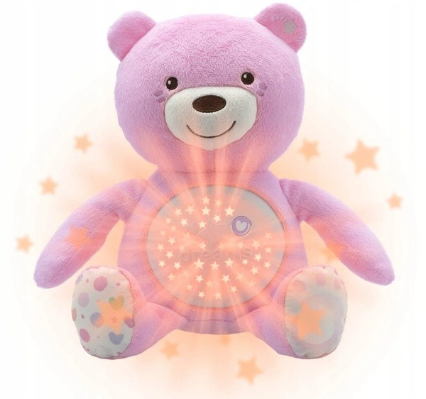 CHICCO MIŚ Pluszowy 3w1 projektor lampka kołysanki