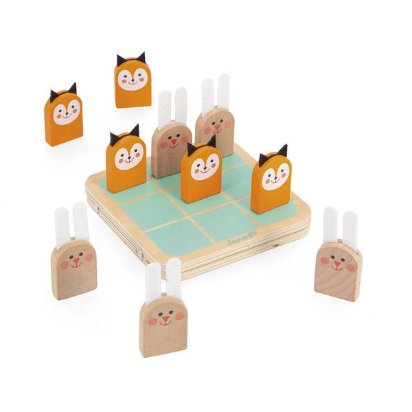 Janod - Gra strategiczna 2w1 Kółko i krzyżyk, Wyścig Taktik 5+