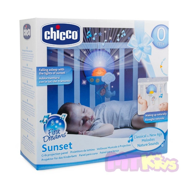 CHICCO SUNSET lampka pozytywka panel niebieski