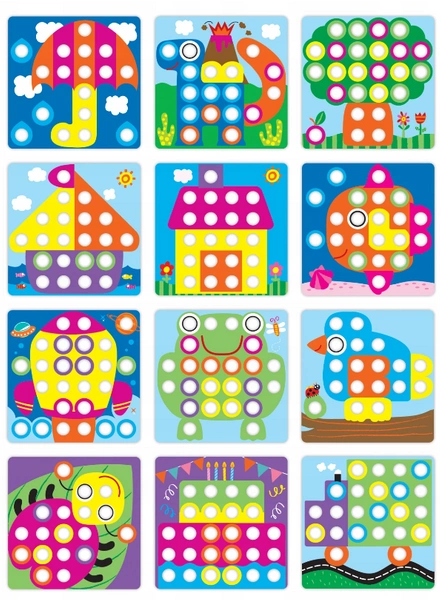 POMYSŁOWE GUZICZKI UKŁADANKA GUZICZKOWA MOZAIKA