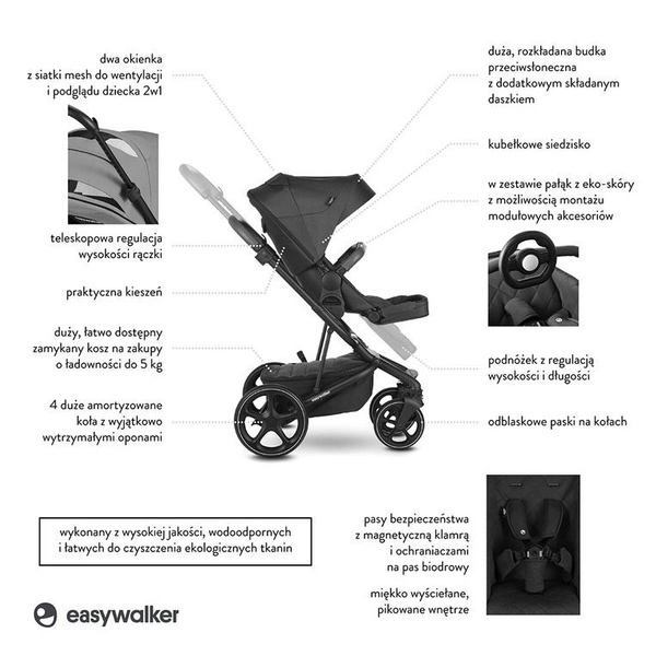 EASYWALKER Harvey³ Premium WÓZEK 2w1 GONDOLA
