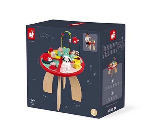 Janod - Stolik edukacyjny duży drewniany Baby Forest