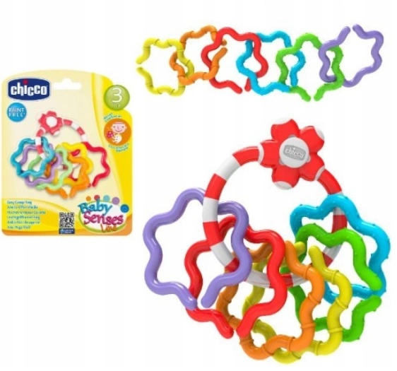 CHICCO KOLOROWA GRZECHOTKA KÓŁKA 3M+ ZAWIESZKA