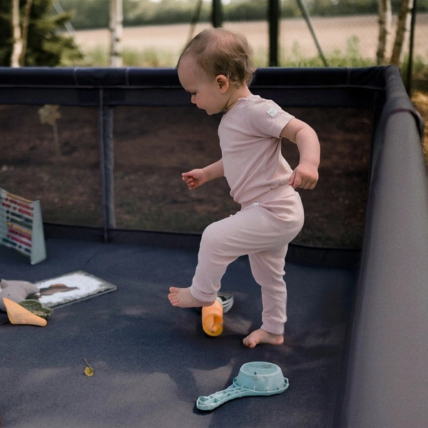 Duży kojec plac zabaw Kidwell FANKO black 134 x 134 cm kwadratowy