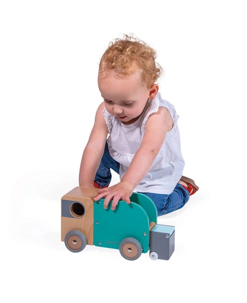 Janod - Śmieciarka drewniana Bolid 2+