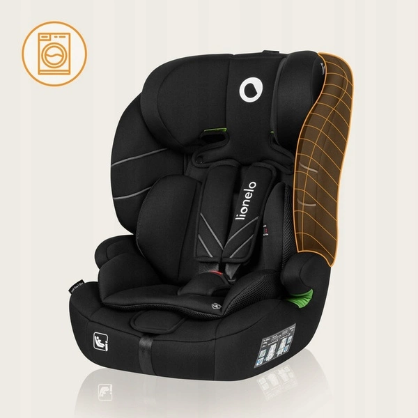 Fotelik samochodowy 76-150cm szerokie siedzisko 9-36kg Lionelo LEVI I-SIZE