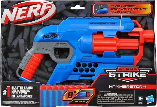 NERF wyrzutnia pistolet ALPHA STRIKE HAMMERSTORM NIEBIESKI 63484