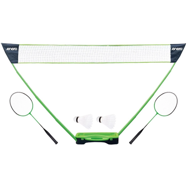 ENERO zestaw sportowy plażowo ogrodowy do badmintona 2 rakietki lotki 3W1