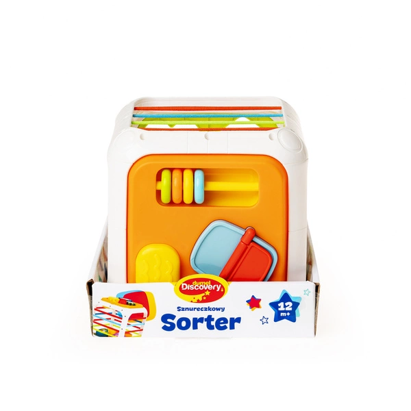 Dumel Sznureczkowy Sorter Zabawka Rozwijająca Motorykę Kolory Sensory 12m+