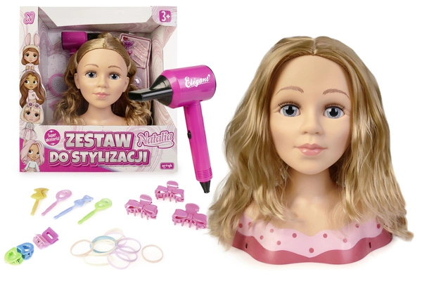 Natalia Głowa do stylizacji lalka akcesoria do fryzur włosy Nauka Czesania