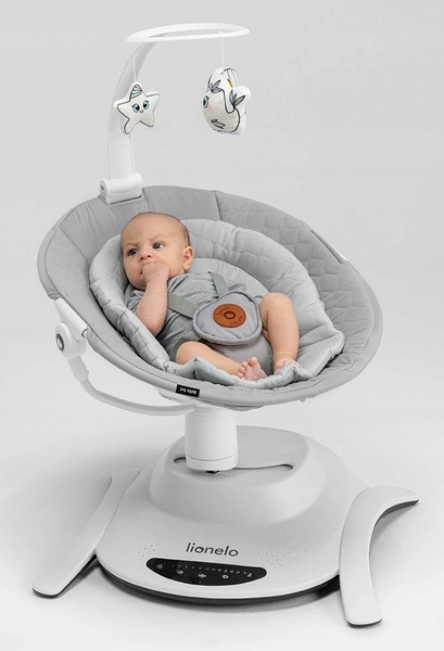 Lionelo Bella Set Grey Concrete leżaczek bujaczek 2w1 gondola do 9 kg