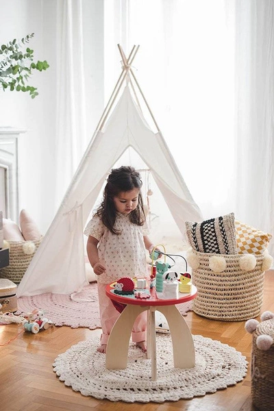 Janod - Stolik edukacyjny duży drewniany Baby Forest