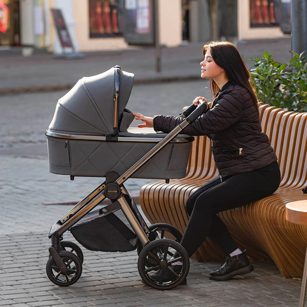 Carrello Omega Plus gondola spacerówka wózek zestaw 2w1 Meteor Grey
