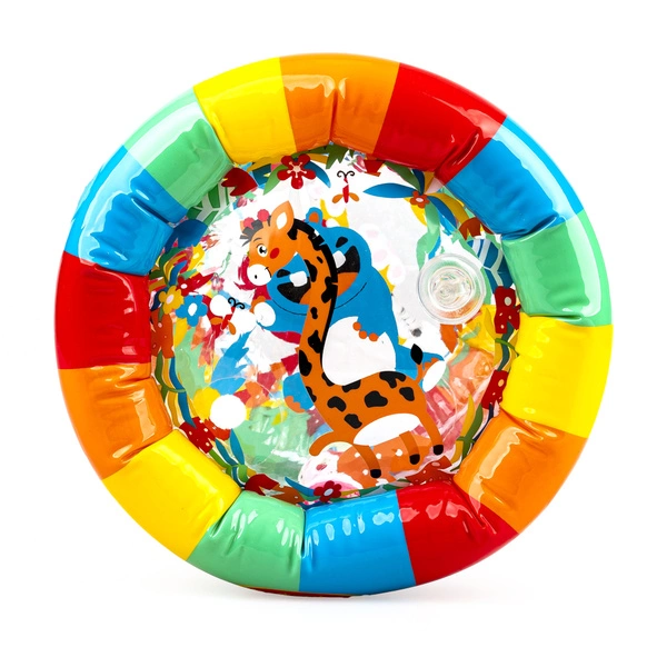 DUMEL Dmuchany roler do nauki raczkowania 44cm grzechoczące piłeczki