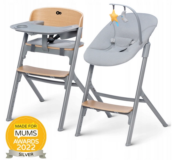 KINDERKRAFT LIVY Krzesełko do karmienia dziecka 4w1 LIVY + CALMEE bujak
