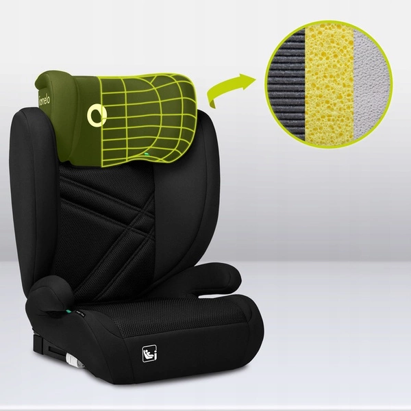 LIONELO HUGO Fotelik Samochodowy I-SIZE 100-150 cm ISOFIX