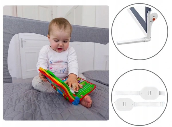 LIONELO HANNA barierka bramka ochronna łóżka 66cm