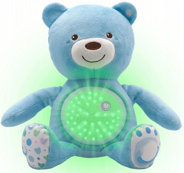 CHICCO MIŚ Pluszowy 3w1 projektor lampka kołysanki