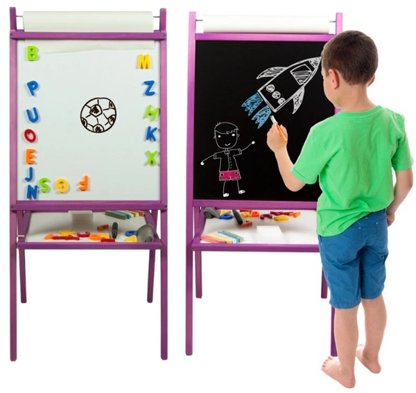 TABLICA 4w1 magnetyczna kredowa papier akcesoria