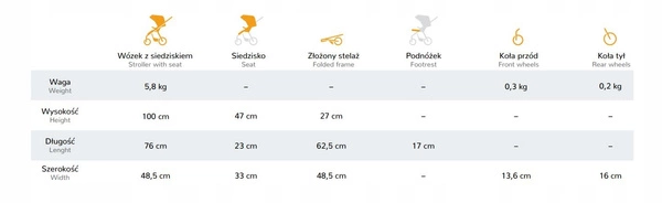 WÓZEK SPACEROWY ESPIRO POP Carbonowy Spacerówka 5,8kg Lekki