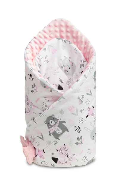 Rożek niemowlęcy otulacz becik dwustronny 80 X 80