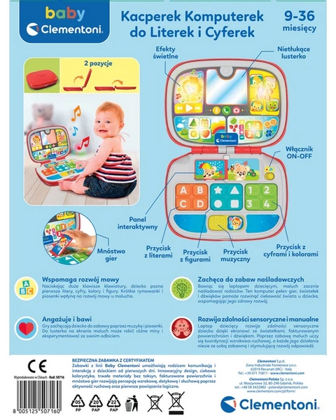 Clementoni Kacperek komputerek Laptop interaktywny