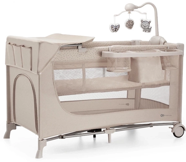 KINDERKRAFT JOY 2 Z AKCESORIAMI Łóżeczko turystyczne 3w1 kojec składane