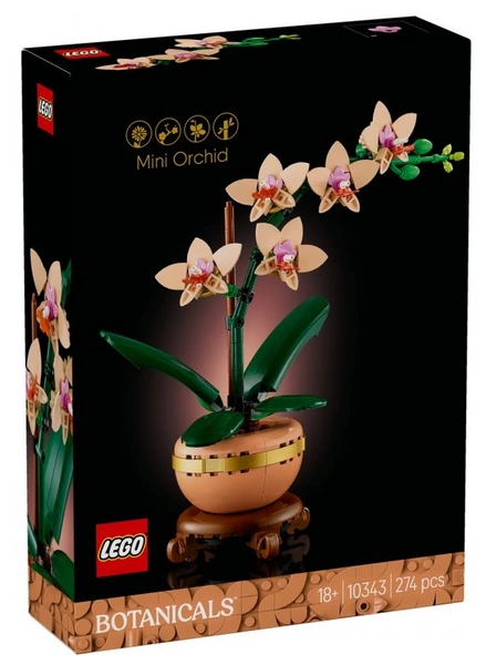 LEGO ICONS Orchidea 10343 - Kwiat STORCZYK dla Dziewczyny Klocki na prezent