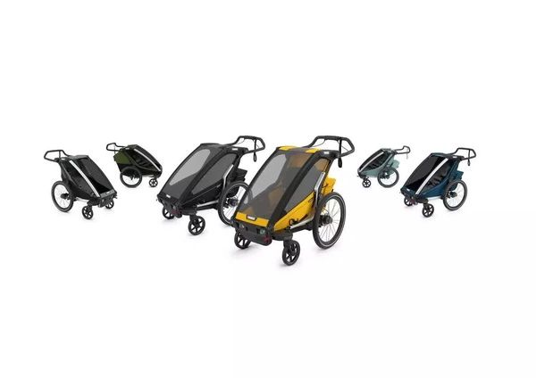 Przyczepka rowerowa dla dziecka - THULE Chariot Lite 1 - Agave-Black
