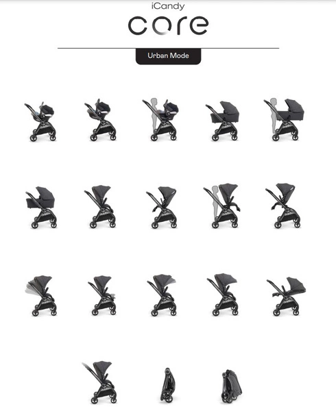 Wózek iCandy CORE 2w1, Light Grey