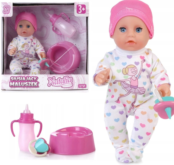 LALKA NATALIA bobas butelka pije nocnik siusiający